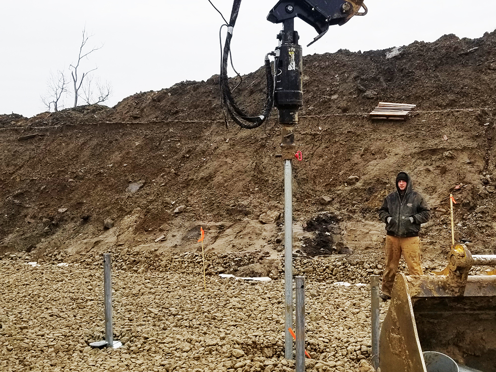 piling being installed
