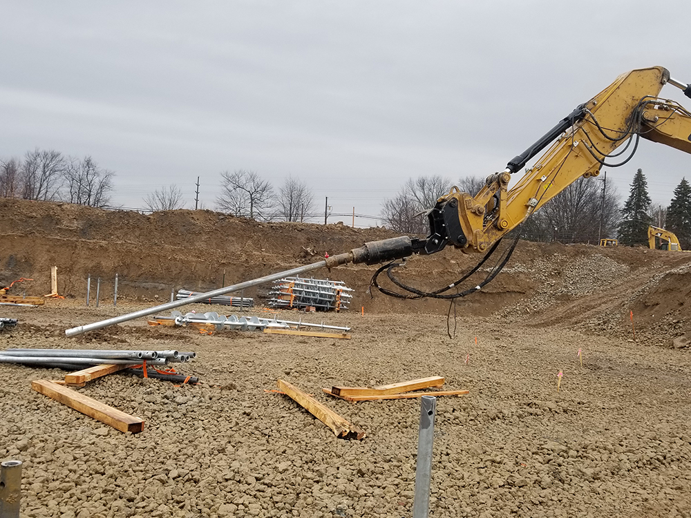 piling being installed